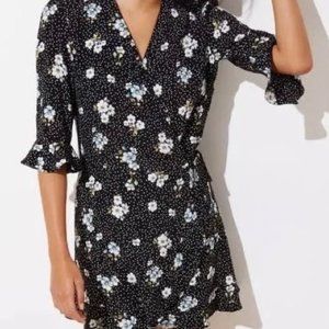 LOFT (Spring-19) Floral Print Wrap Romper / Dress - SIZE 10